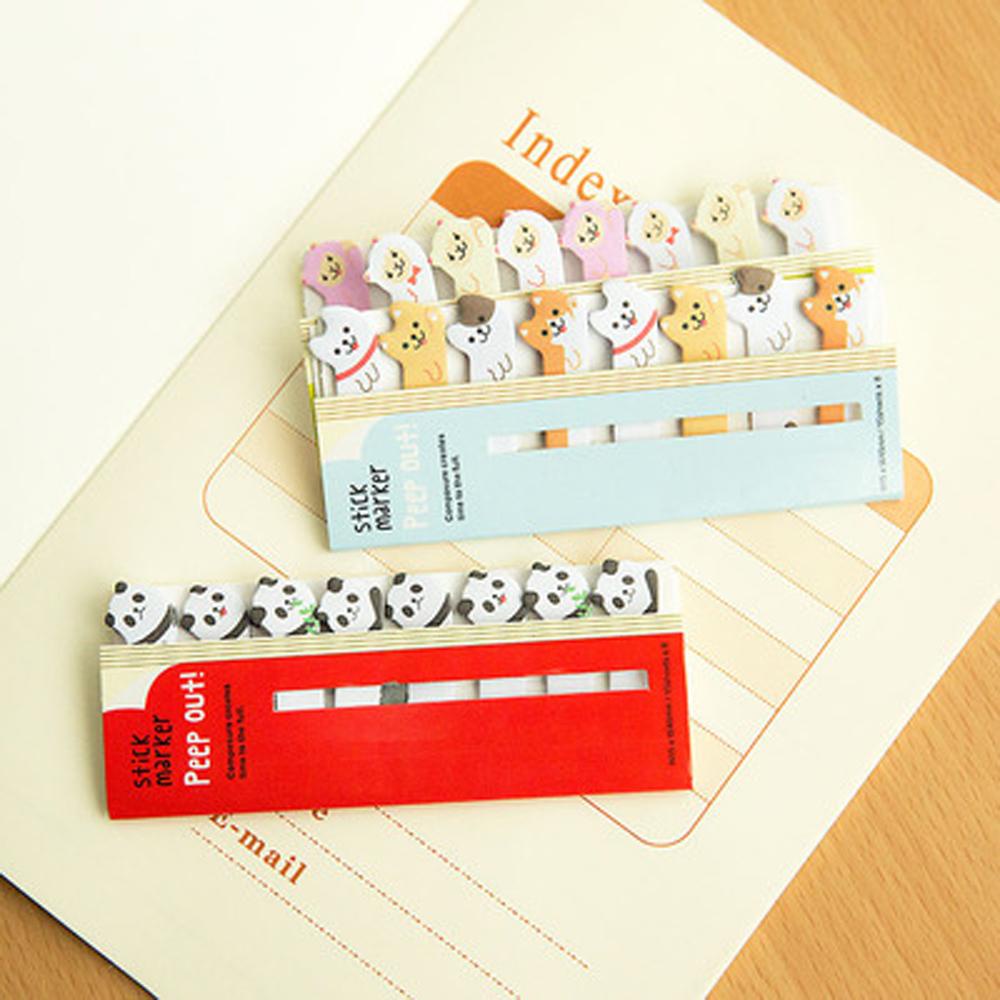 [Elegan] Memo Pad Kreatif Perlengkapan Sekolah Planner Stiker Scrapbooking Kartun Hewan Kertas Catatan Sticky Notes