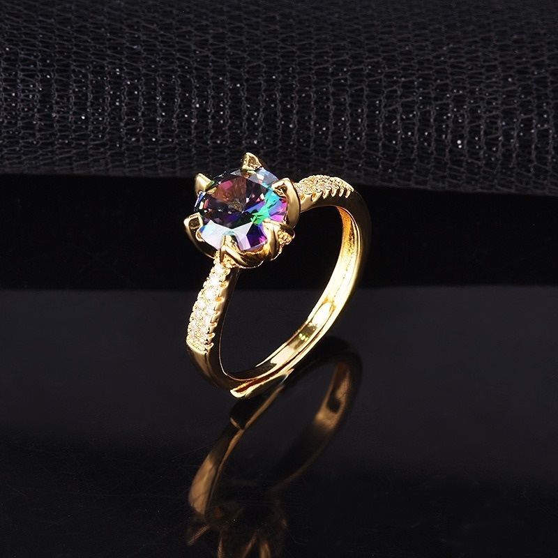 Fashion Personalized Laser Diamond Ring Gold Ring