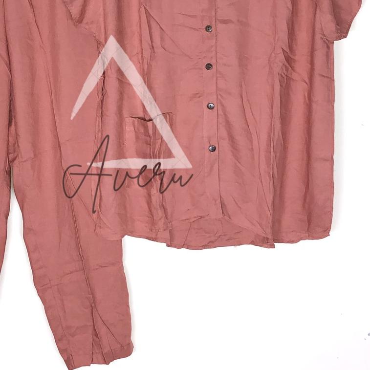 ☏ Baju Tidur Wanita Piyama Setelan Rayon CP Celana Panjang - Polos ۩
