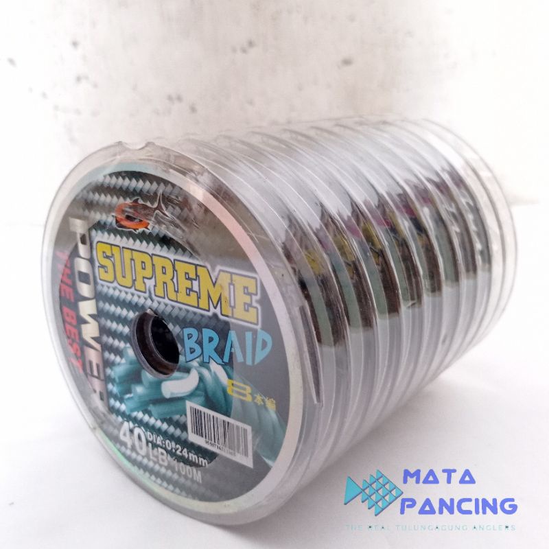 Benang pancing hyper PE gtech supreme 100m connecting 8 braid