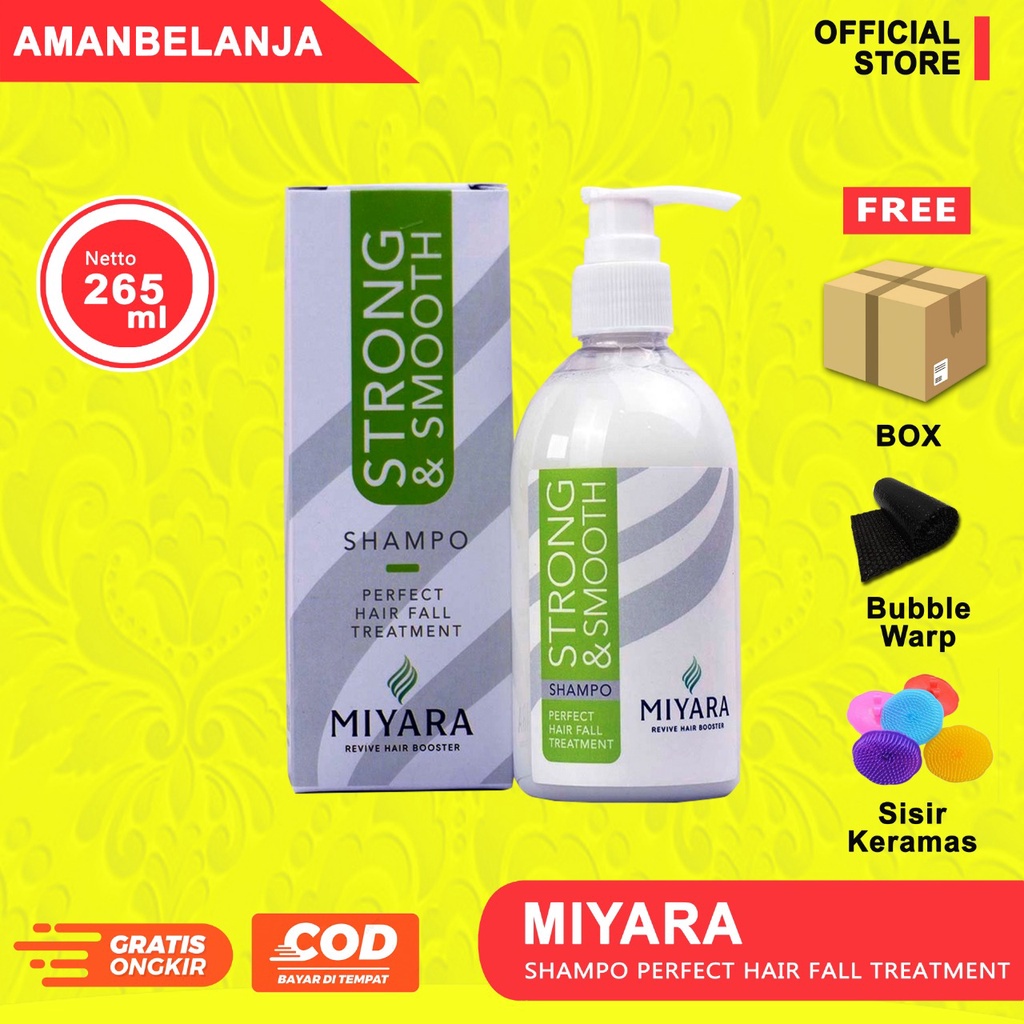 SHAMPO MIYARA - Miyara - Strong &amp; Smooth Shampoo (PERFECT HAIR FALL TREATMENT SHAMPO) Perawatan Rambut Rontok Masa Kini