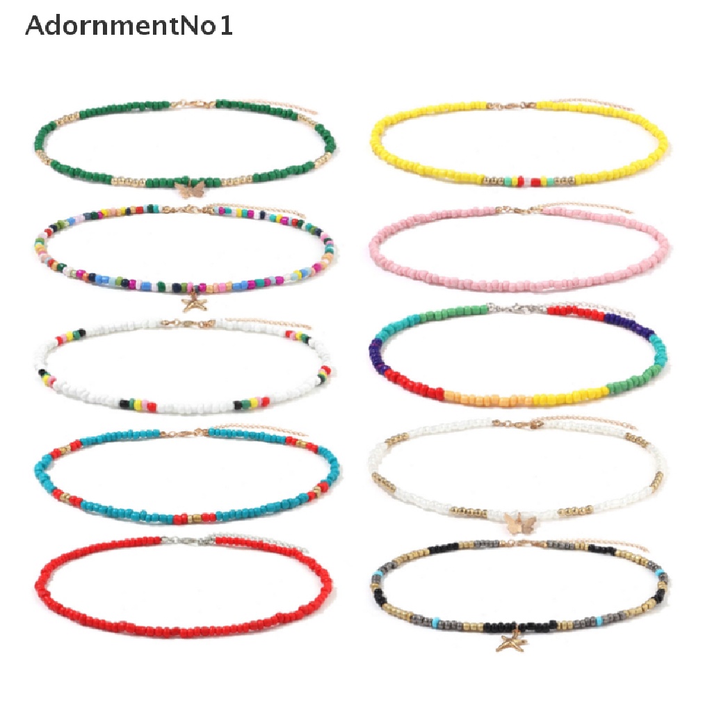 (AdornmentNo1) Kalung Choker Rantai Gaya Bohemia Aksen Kupu-Kupu + Bintang + Manik-Manik Untuk Perhiasan Wanita