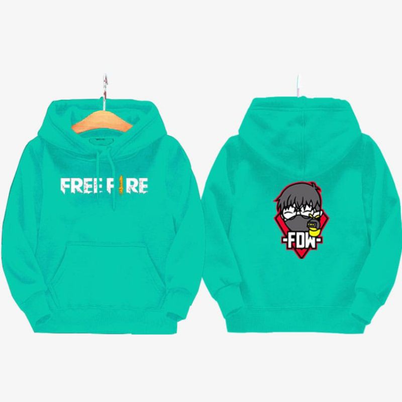 Jaket Hoodie Anak Freefire FDW Youtuber