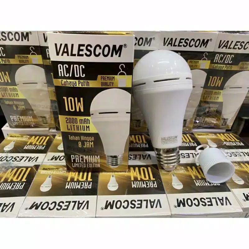 COD BOHLAM LAMPU LED EMERGENCY VALESCOM 10W//BOHLAM SENTUH NYALA VALESCOM 10 WATT//VALESCOM 10W AC/DC TAHAN 8 JAM