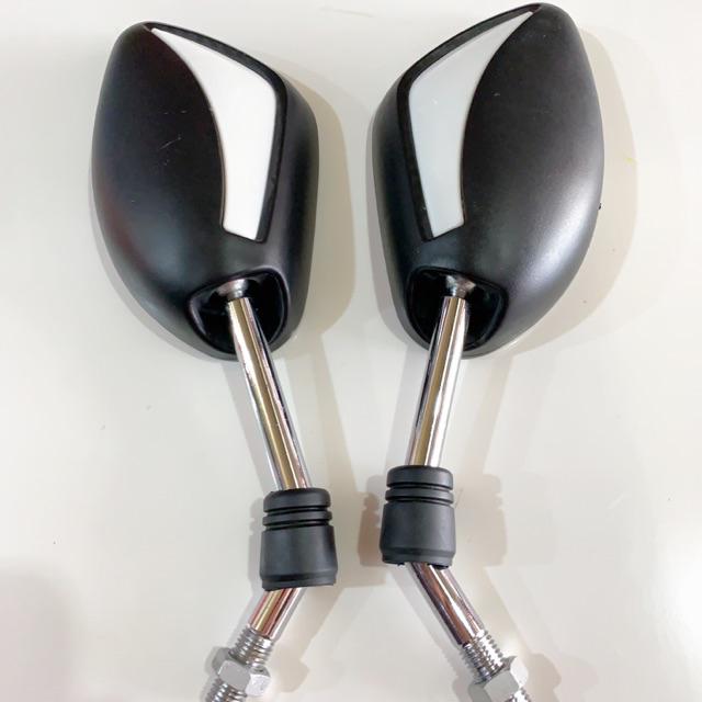 SPION HONDA ASPIRA SUPRAX / SUPRAX125 / SUPRA FIT NEW / REVO ABS / KHARISMA / KAZE / VARIO MOTIF 306-Aspira - putih/hitam