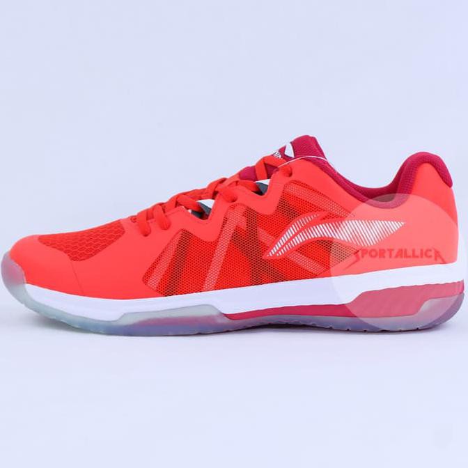 Sepatu Badminton Li-Ning / Lining Aytn083 / Dual Cloud Light - Egg Red - Eggplant Red, 9H
