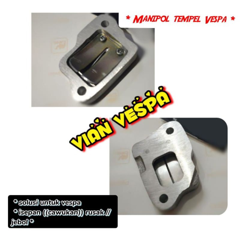 INTAKE MANIPOL VESPA TEMPEL KARBURATOR STANDAR MANIPOL TEMPEL PLUS MEMBRAN MURAH