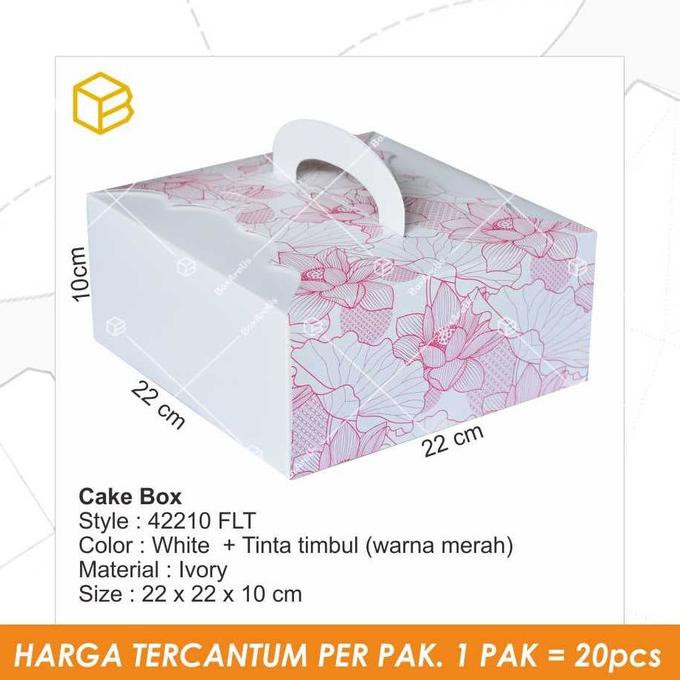 

Best Seller] 42210 Flt | Cake Box/ Multipurpose Box / Kotak / Box/ Gable Box - Flower Timbul