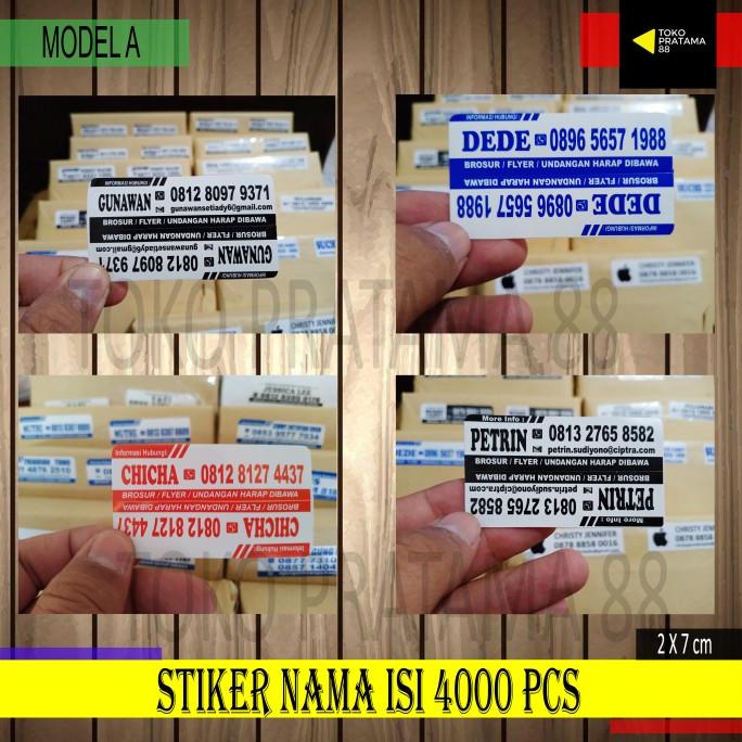 

HOT SALE Label/sticker nama utk marketing property/mobil murah isi 4000 pcs/Set