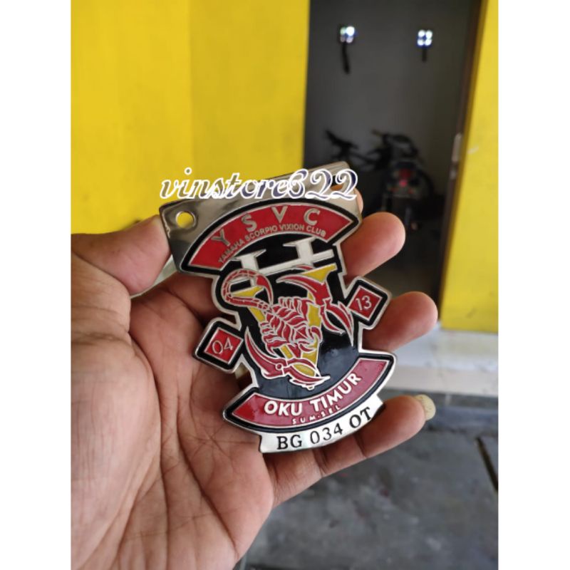 PENENG CUSTOM | PENENG STENLIS | AKSESORIS MOTOR | PLAT MOTOR | EMBLEM MOTOR | EMBLEM PLAT.