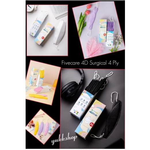 Masker Fivecare 4d 4Ply Surgical Mask