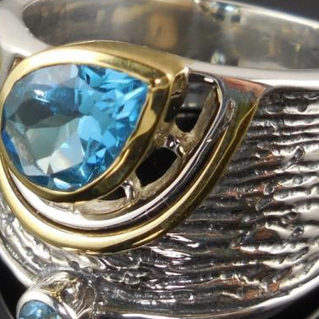 Hu Hu Hu Hu Hu Alat Bantu Pasang Kacamata♡ Cincin Lebar Bentuk Tetesan Air Hias Batu Permata Imitasi Gaya Etnik Untuk Unisex