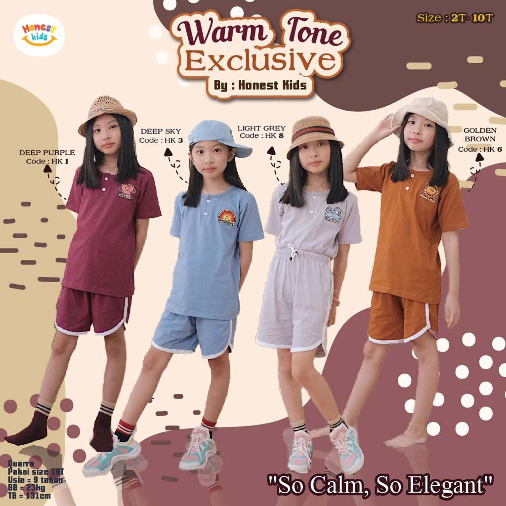 SETELAN ANAK UNISEX WARNA WARM TONE USIA 2-10 TAHUN