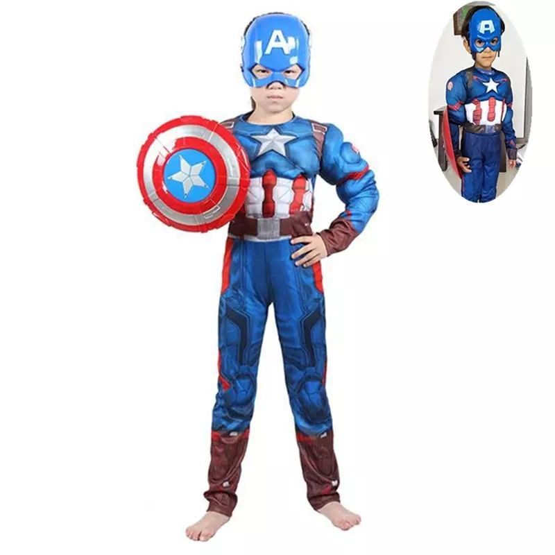 Kostum Anak dan Dewasa Captain America Kapten Amerika Superhero Costplay good ok