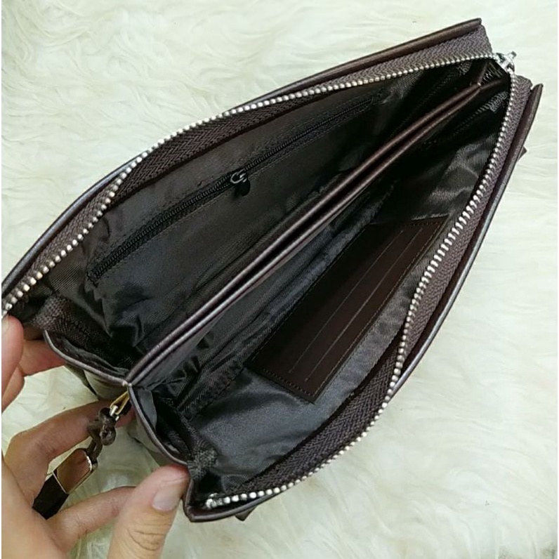 Clutch/Handbag Pria kulit import