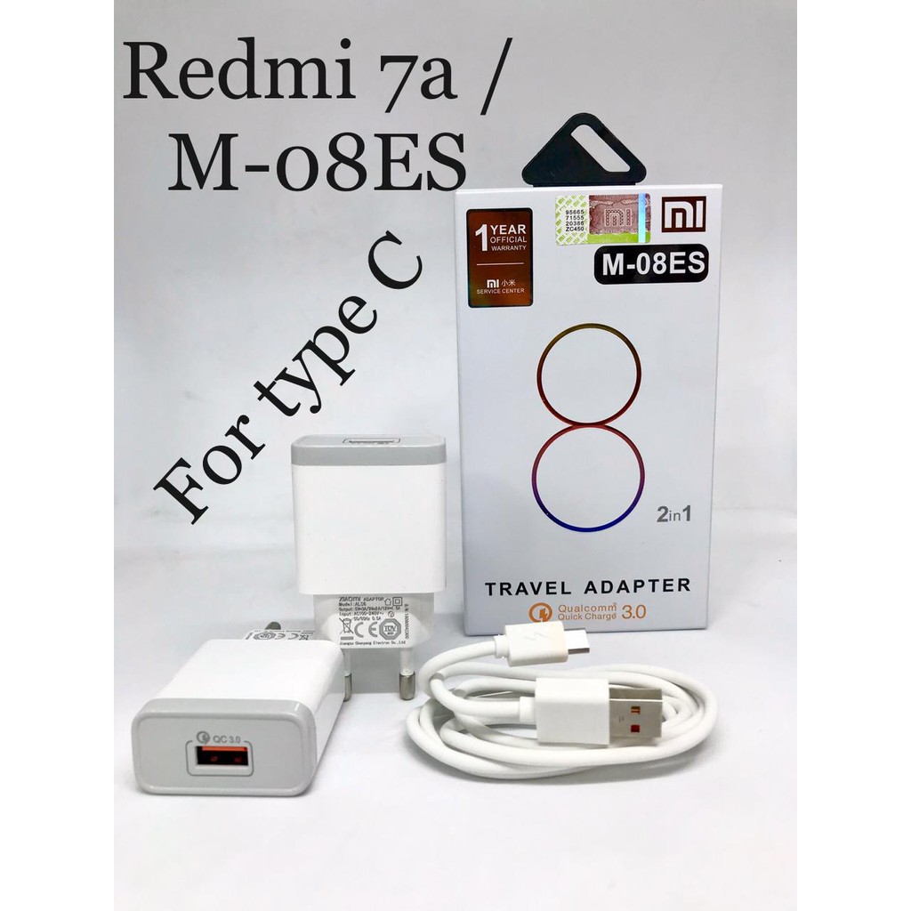 Promo Charger Xiaomi 2in1 M-08ES Micro Dan Type C Travel Adapter Xiaomi 3.0 Qualcom quick charging