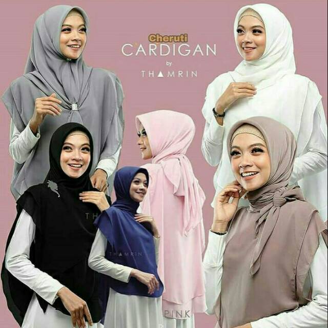 hijab jilbab instan cardigan tri one