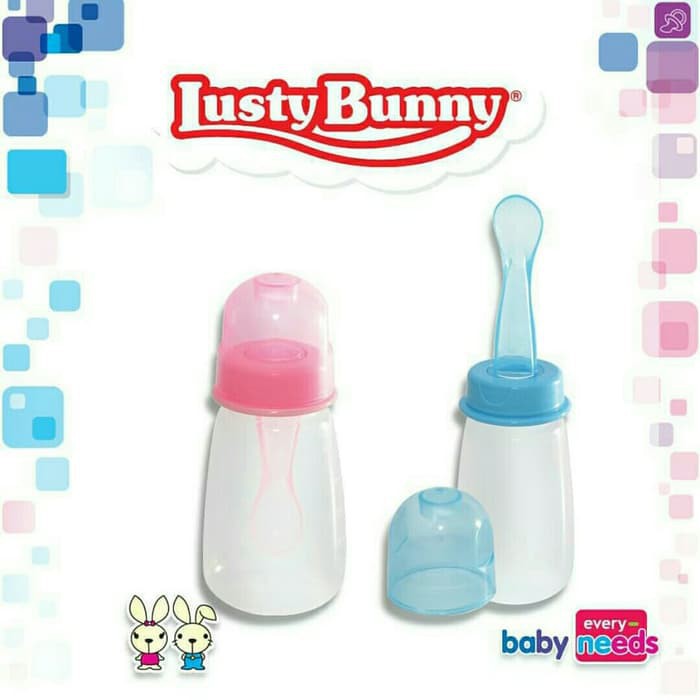 Lusty Bunny Botol Sendok Makanan Bayi Baby Food Feeder MPASI Bubur Jus