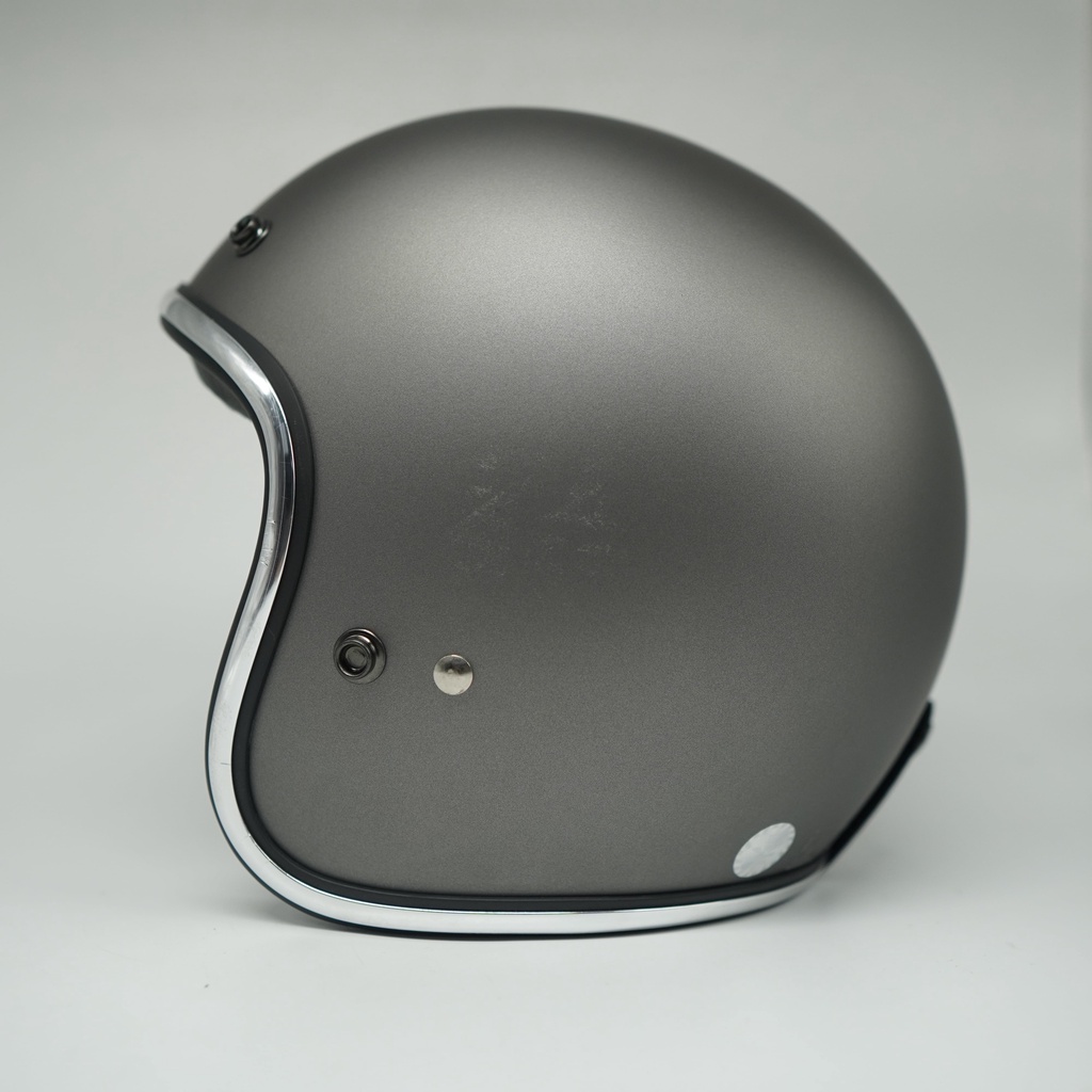 Helm Retro SADA Jitsu Grey Dof  ( Helm Classic / Helm Klasik / Helm Vespa / Helm Bogo )