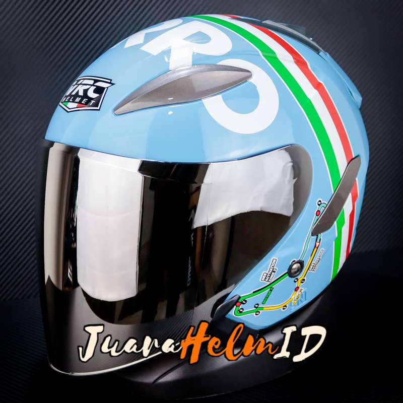 VRC HELM FERRO MONZA MOTIF / BLUE / SINGEL VISOR
