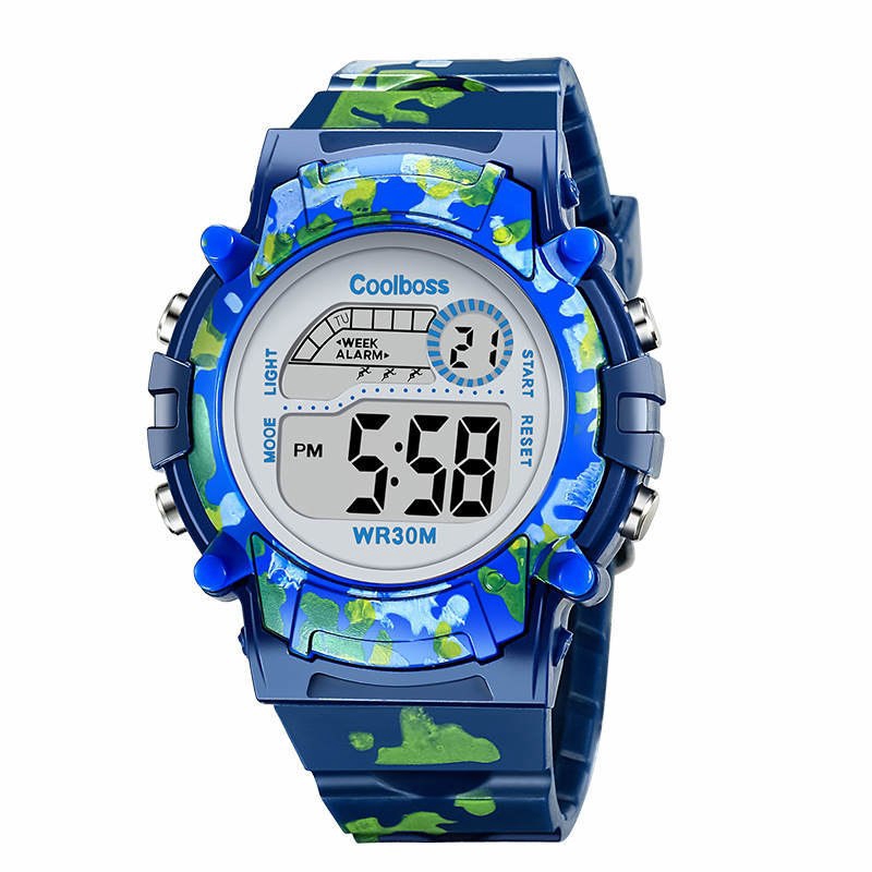 Jam Tangan Pria Olahraga Digital Tahan Air LED Digital Watch Children Boy Girl Waterproof Gift Watches