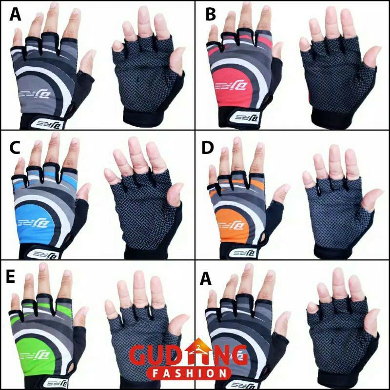 ALS SARUNG TANGAN BJ RS SEPEDA MT TRAIL OFF ROAD HALF FINGER ANTI SLIP