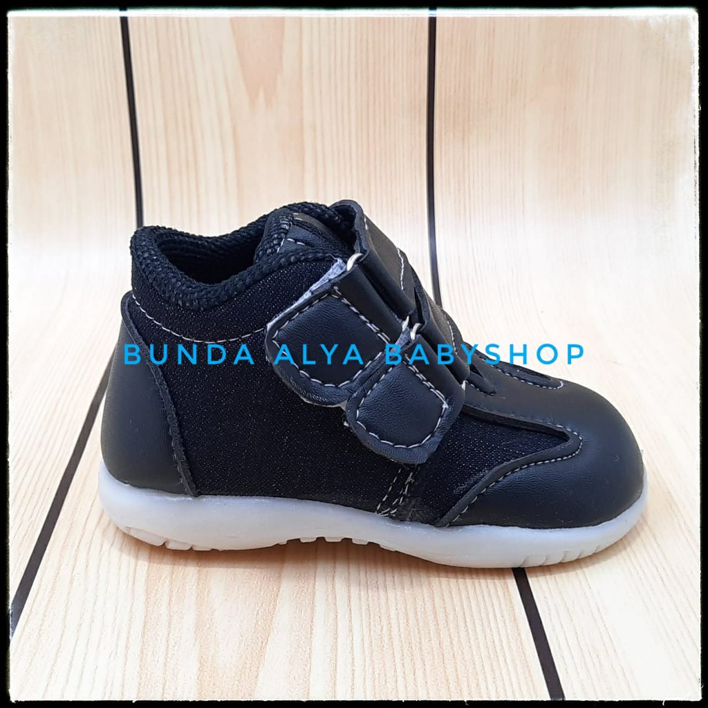 Sepatu Anak Laki Usia 1 2 3 4 Tahun Size 22 - 30 -Sepatu Boots Anak Cowok Jeans Kombinasi HITAM SALE