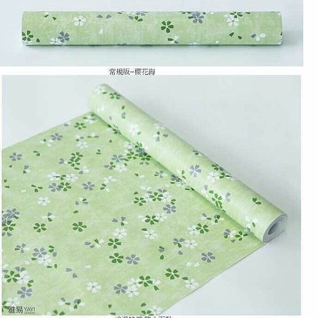 F008LS Wallpaper Sticker ku BUNGA sakura hijau WALLPAPER F008LS Wallpaper Sticker ku BUNGA sakura hijau WALLPAPER