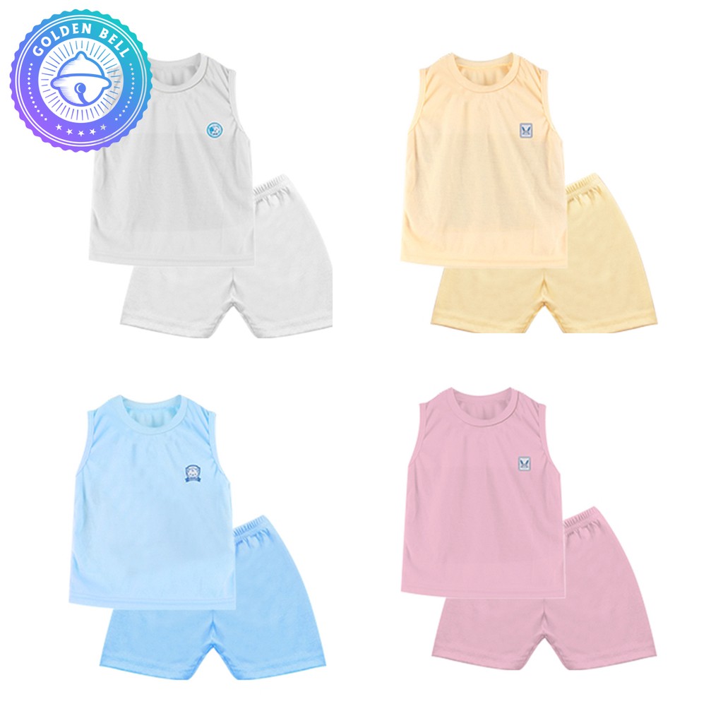 Baju Set Bayi Nishikawa - Baju Tanpa Lengan dan Celana Pendek - Isi 3 Pasang Warna