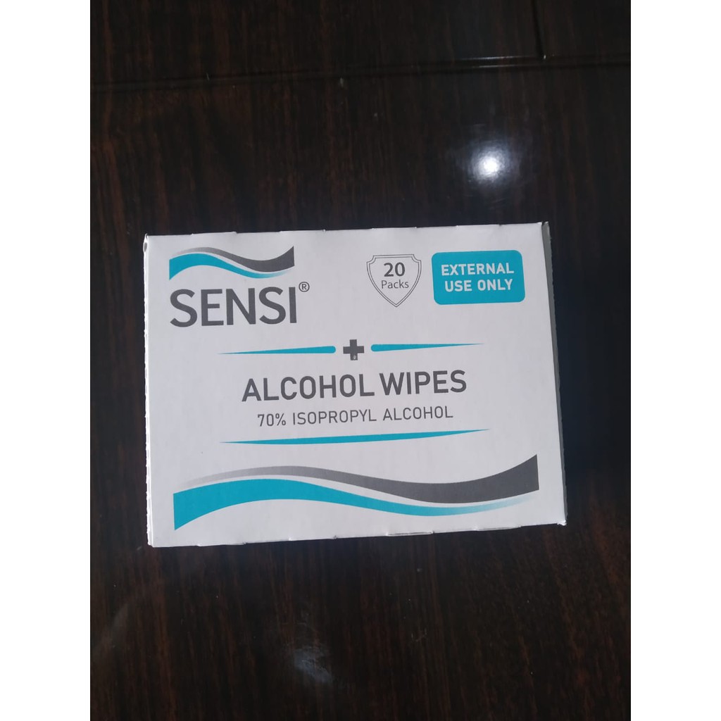 SENSI ALCOHOL WIPES PER BOX 20 PACK ALKOHOL SWAB