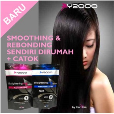 ✨SHASYA✨ Y2000 POUCH SELF SMOOTHING 125 ML REBONDING OBAT PELURUS RAMBUT 1 SET