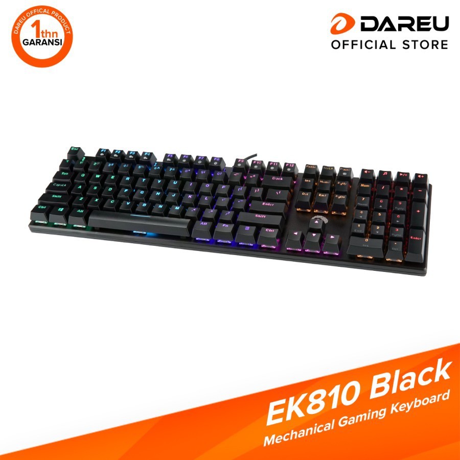 DAREU EK-810 Mechanical Gaming Keyboard Black Fullsize