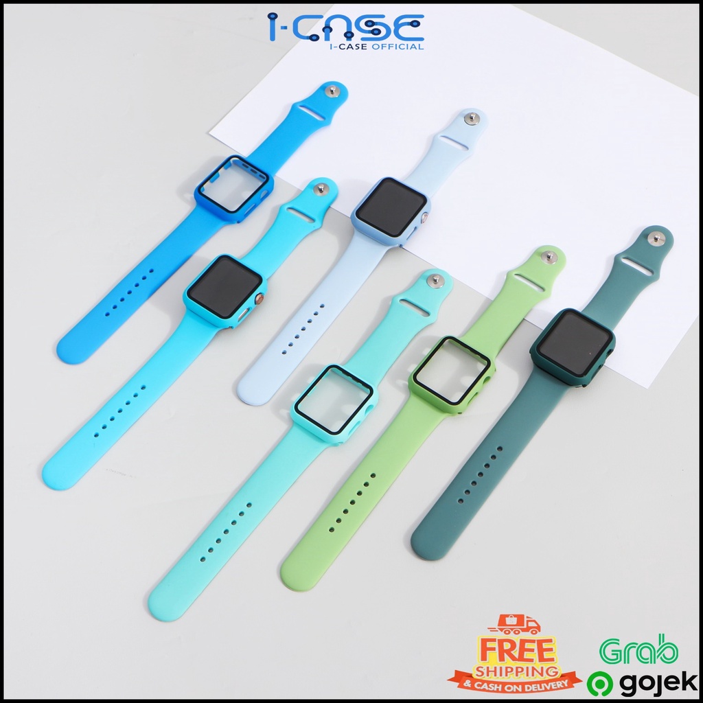 Strap Watch Band &amp; Case 2 in 1 For 38mm 40mm 42mm 44mm (Hanya Strap)