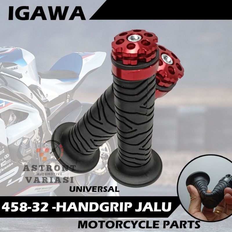 Handgrip Grip Jalu Kembang Double Ring Corak  Universal Semua Motor