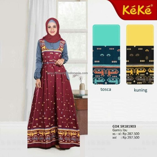 Gamis Keke GDSR 181903 Marun XL