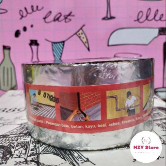 Flashband Lem Atap Bocor 7,5 Cm x 10 M Lakban Seng Asbes Anti Bocor Penambal Atap