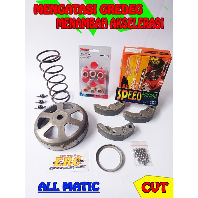 PAKET FULL UPGRADE CVT ERC PCX VARIO NMAX AEROX BEAT MIO ALL MATIC ORIGINAL CUSTOM