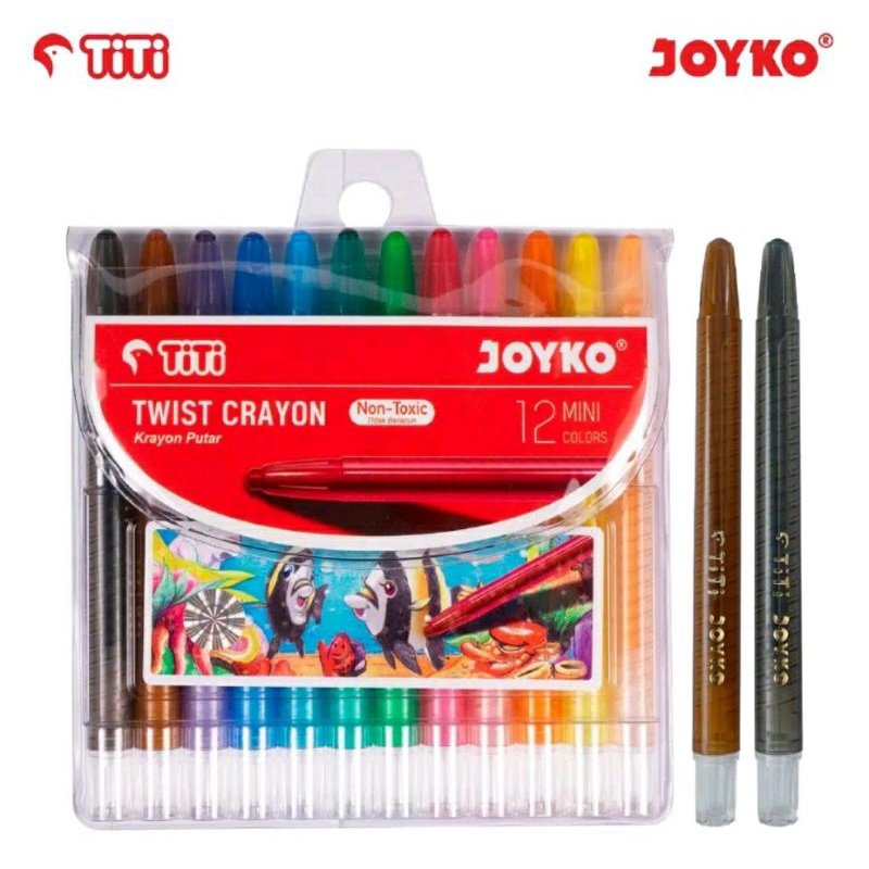 

Crayon Putar Joyko Twist Crayon 12 Warna Non Toxic