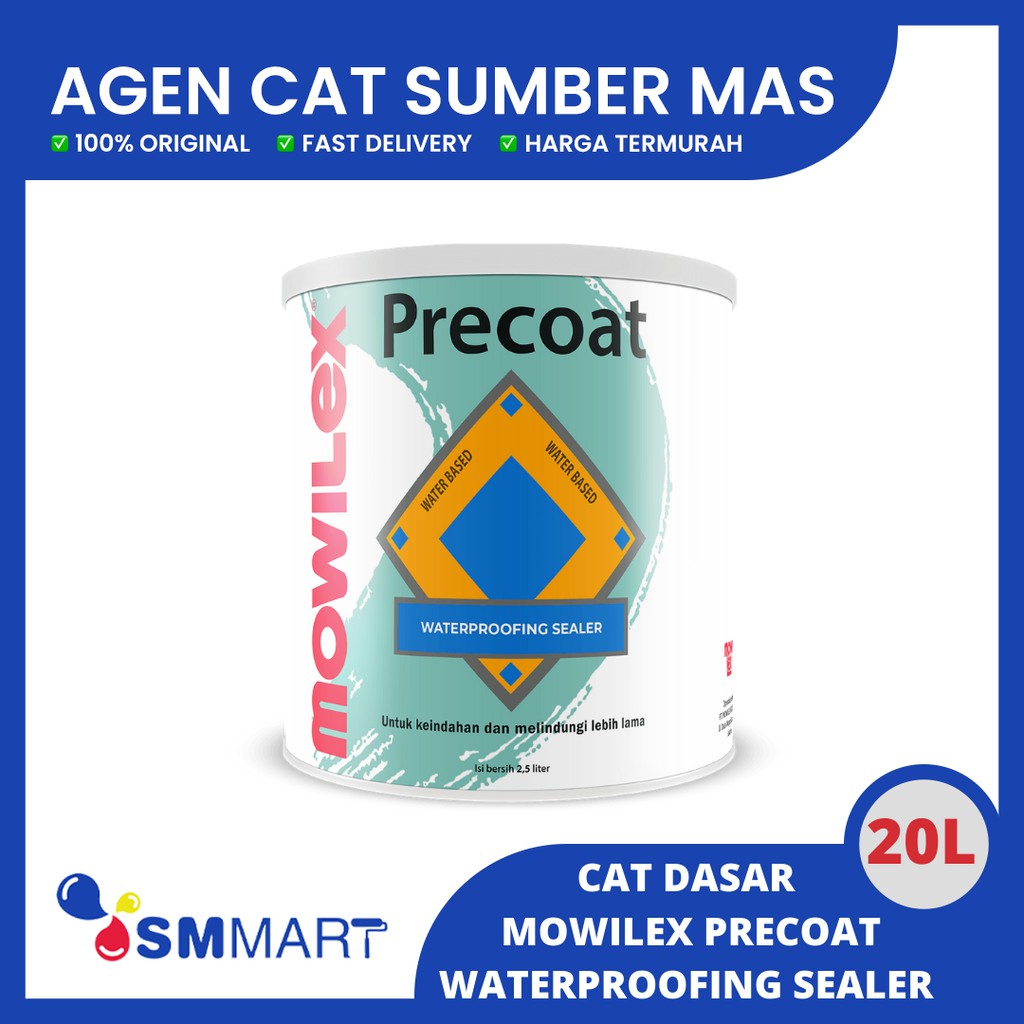 Mowilex Precoat Water Proofing Wall Sealer / Cat Dasar Anti Air/ 20L