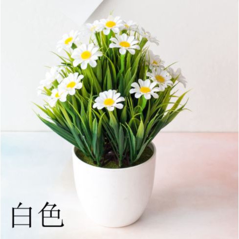 RSB COD CLEAR STOCK Pot Bunga daisy Bunga Plastik dekorasi Pot Tanaman Hias Mini KODE 13 perlengkapan rumah-5