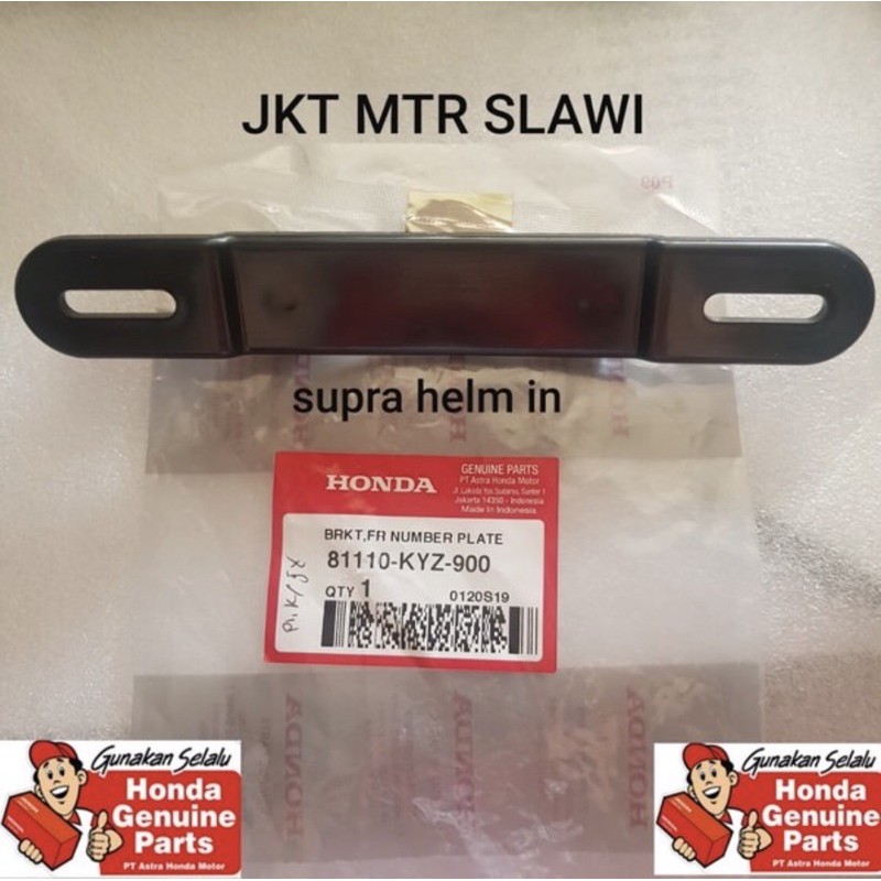 81110-KYZ-900 dudukan plat motor cover plat motor supra f1, helm in, vario 125 &amp; 150, gtr, ori honda ahm asli honda