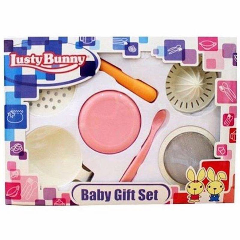 LUSTY BUNNY Baby Food Maker isi 7Pcs Peralatan MPASI Gift Set/ LB1841