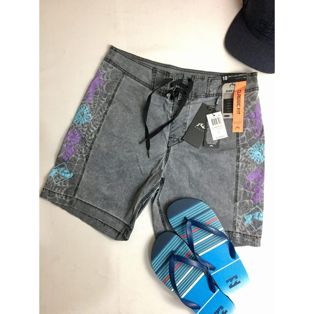 Celana Pria Rusty Dyed Multi Black Board Short Original