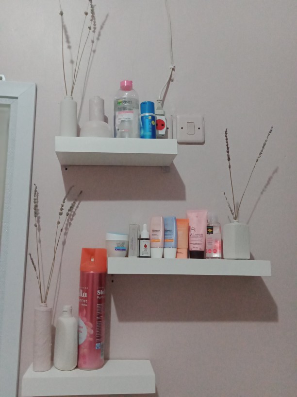 Set Rak Ambalan Dinding Minimalis 3 Pcs Uk. 30,30,40 Cm