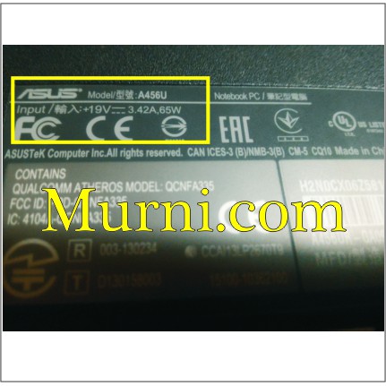 charger asli casan adaptor laptop asus A456U original