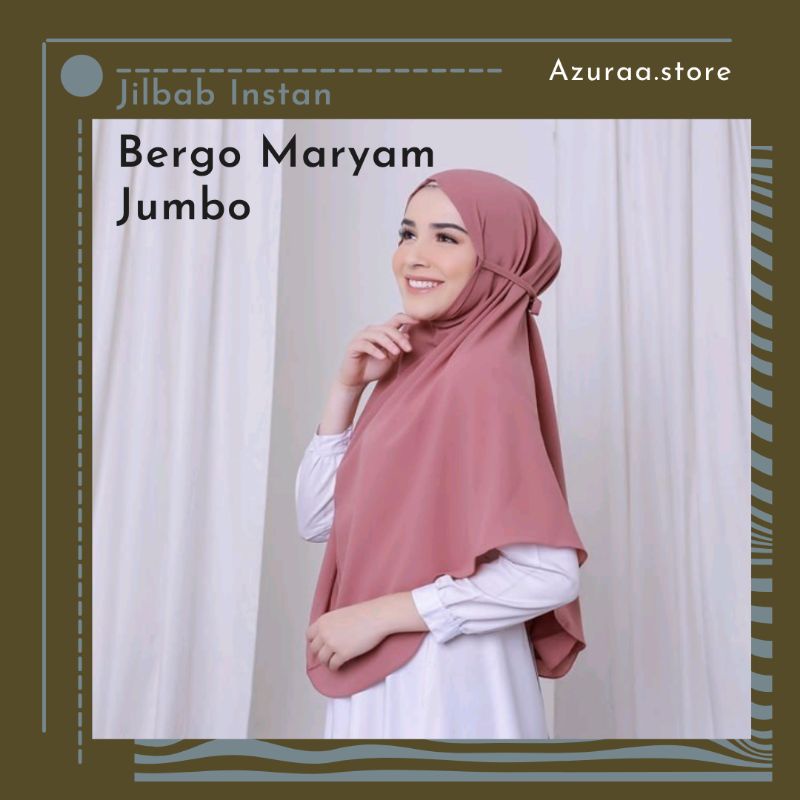 Jilbab Bergo Maryam Jumbo || Bergo Maryam Diamond Premium || Khimar Tali Premium