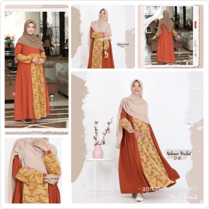 PREMIUM AISHANA DRESS BY ZIZARA | GAMIS BRUKAT | GAMIS PESTA | BAJU GAMIS - D SEPULUH, XS