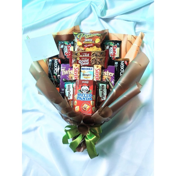 paket buket bouquet snack| buket snack  de browny silverqueen