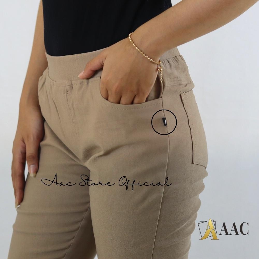 Celana Chino Wanita Pendek / Elizabeth Pants 7/8 Bahan Tebal Dan Stretch