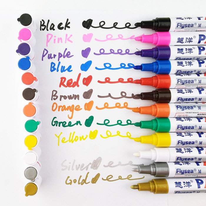4020404 Spidol Ban Toyo Paint Marker Cat Pulpen Warna Ban Mobil Motor Permanen - Orange Nh2050N